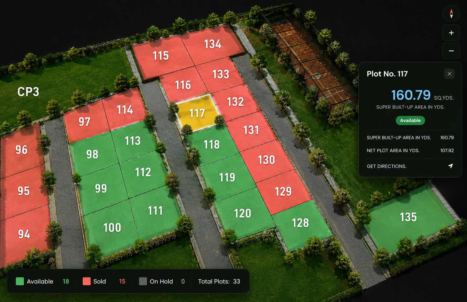 Drone view of housing development